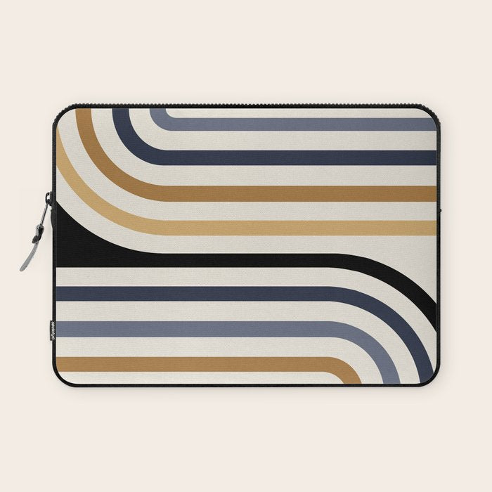 Bold Curvature Stripes III Laptop Sleeve Gallery Image 1