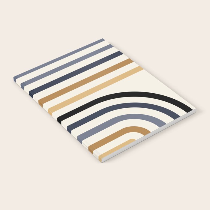 Bold Curvature Stripes III Notebook Gallery Image 1
