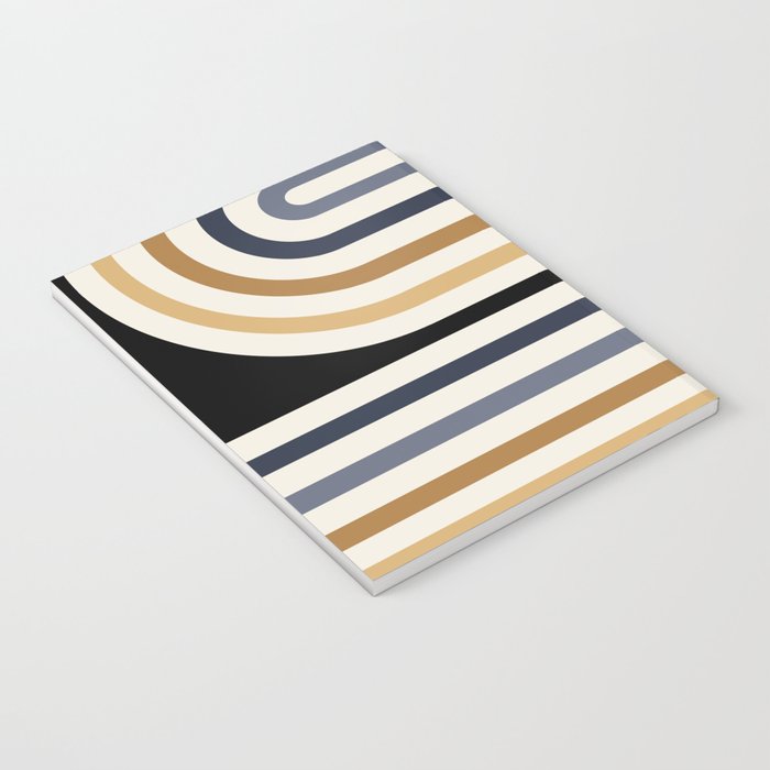 Bold Curvature Stripes III Notebook Gallery Image 3