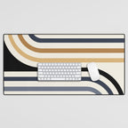 Bold Curvature Stripes III Desk Mat Gallery Image 1