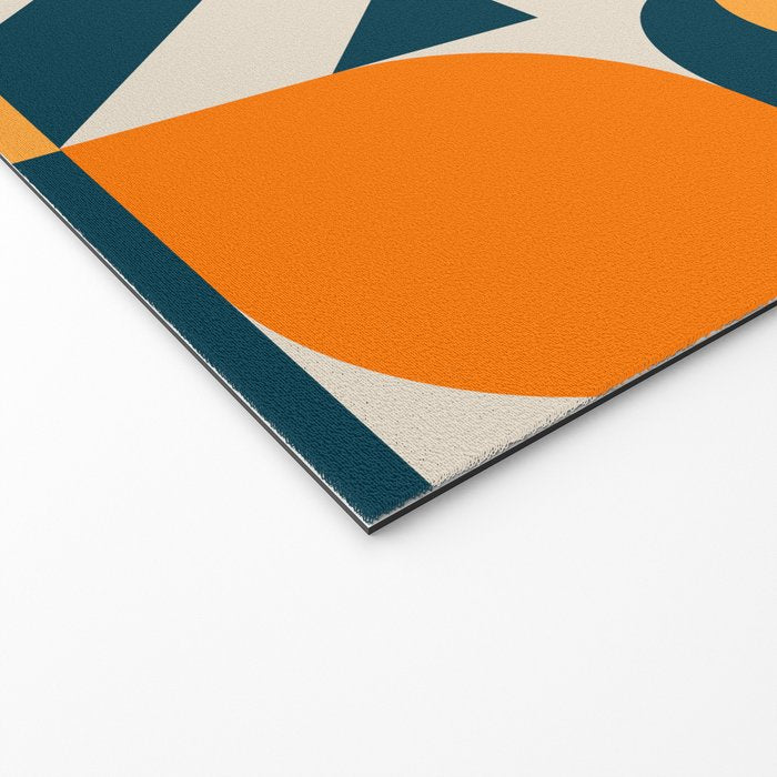 Modern Geometric flowers pattern Welcome Mat Gallery Image 2