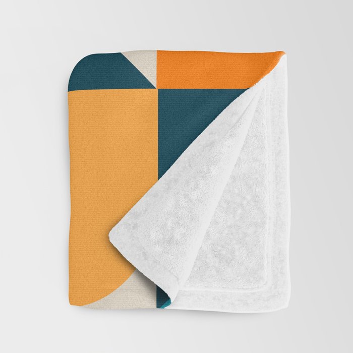 Modern Geometric flowers pattern Throw Blanket Gallery Image 3