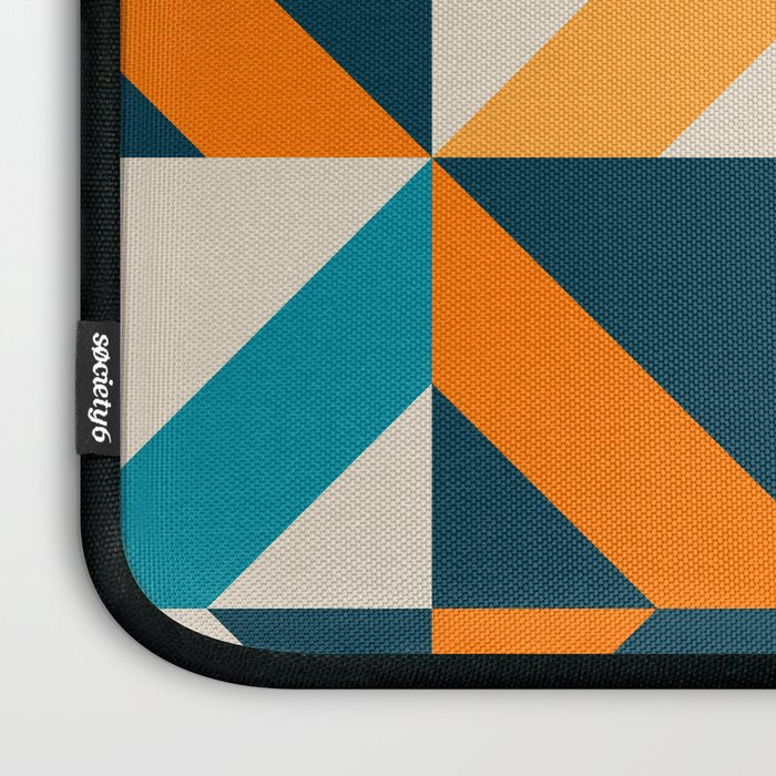 Modern Geometric flowers pattern Laptop Sleeve Gallery Image 3