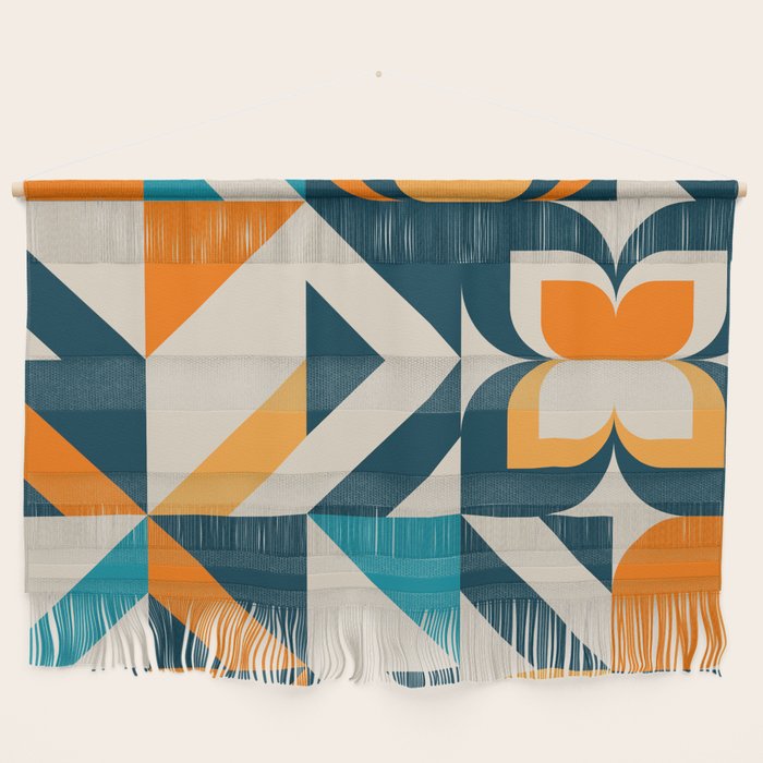 Modern Geometric flowers pattern Wall Hanging Gallery Image 1