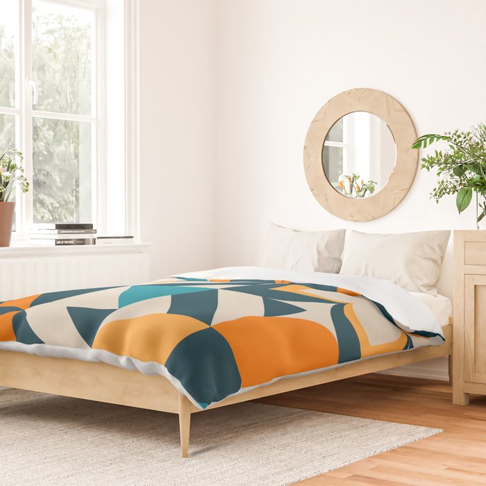 Modern Geometric flowers pattern Duvet Cover Gallery Image 2