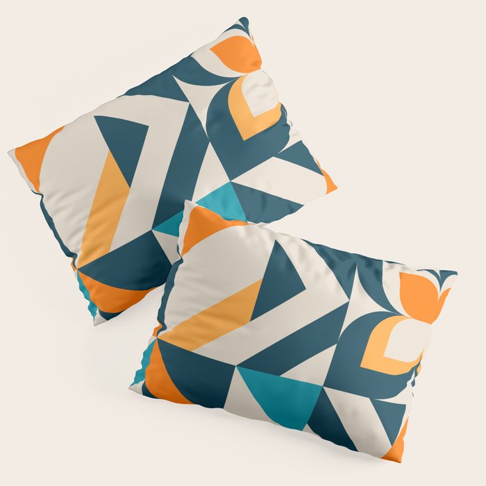 Modern Geometric flowers pattern Pillow Sham Gallery Image 3
