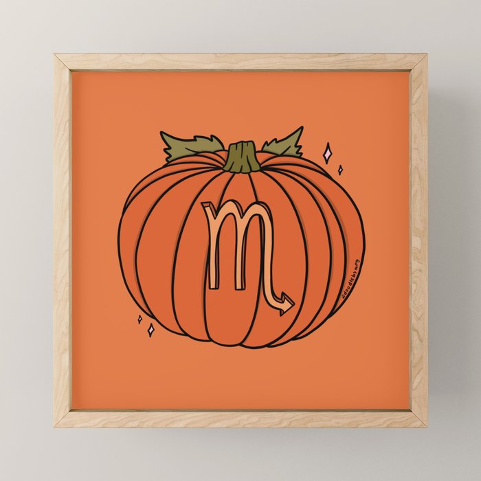 Scorpio Pumpkin Mini Art Print Gallery Image 1
