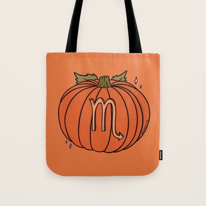 Scorpio Pumpkin Tote Bag Gallery Image 1