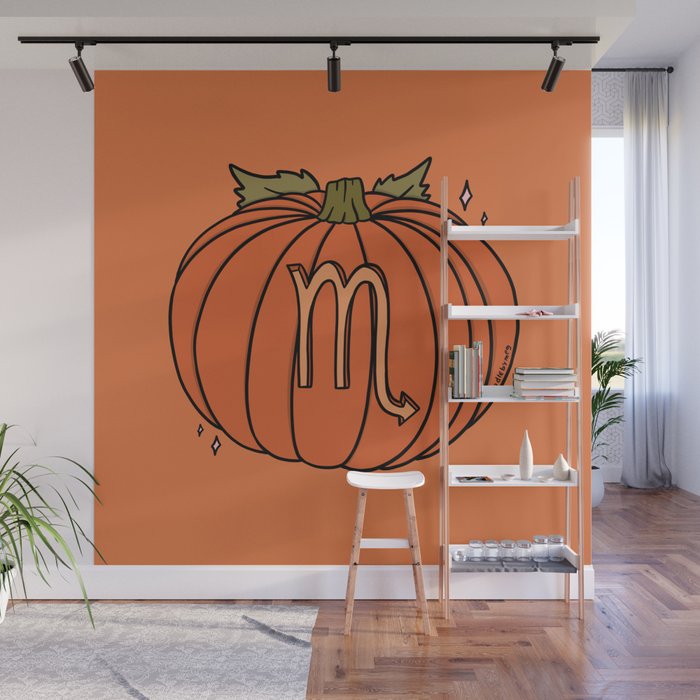 Scorpio Pumpkin Wall Mural Gallery Image 1