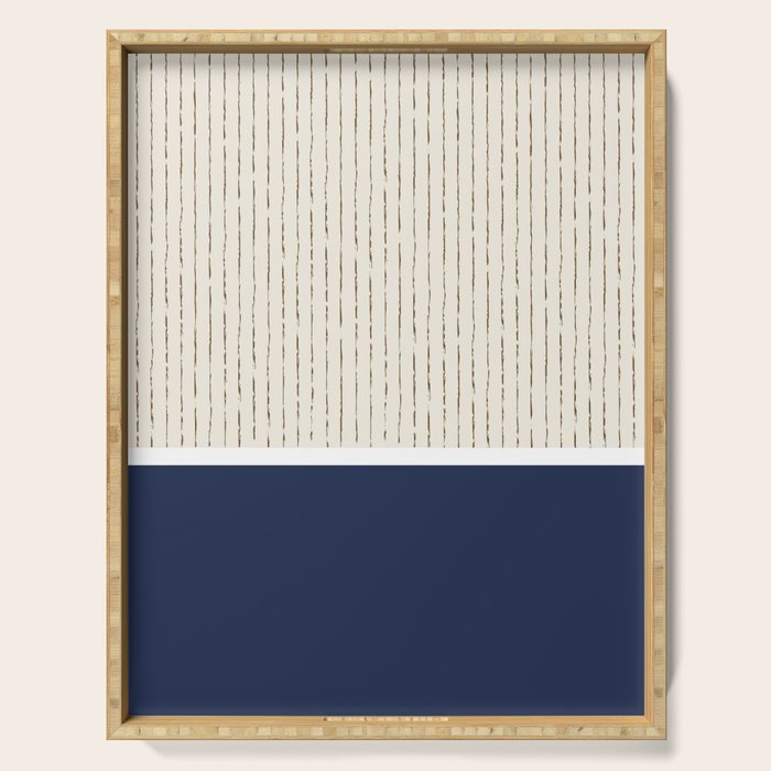 Beige Navy Serving Tray Gallery Image 1