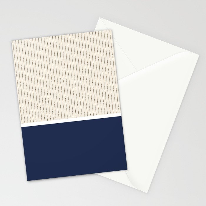 Beige Navy Stationery Card Gallery Image 2