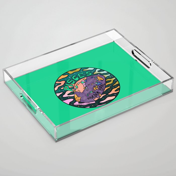 Pisces Crystal Acrylic Tray Gallery Image 1