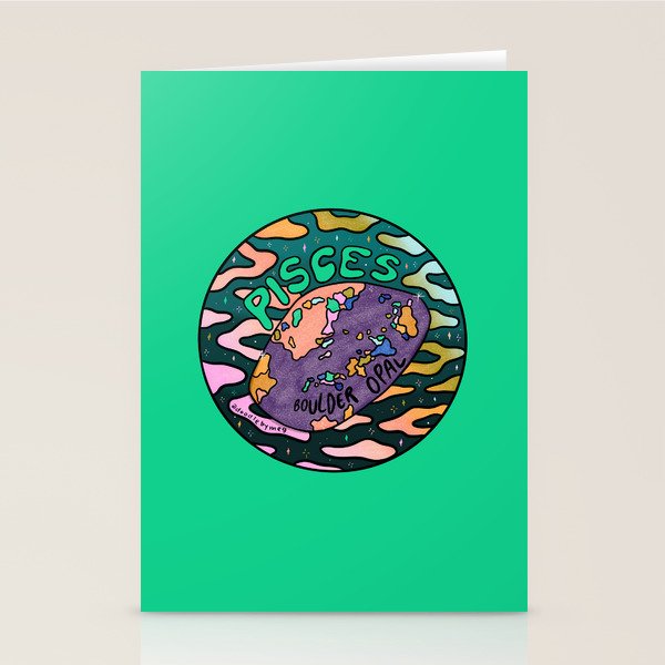 Pisces Crystal Stationery Card Gallery Image 2