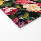 Floral D - Red, Pink, Yellow, Green, Black Baroque Floral Blossom Welcome Mat Gallery Image 2