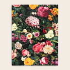 Floral D - Red, Pink, Yellow, Green, Black Baroque Floral Blossom Notebook Gallery Image 4