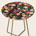 Floral D - Red, Pink, Yellow, Green, Black Baroque Floral Blossom Side Table Gallery Image 2