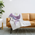 Space T-Rex Dinosaur in Pink Throw Blanket Gallery Image 1