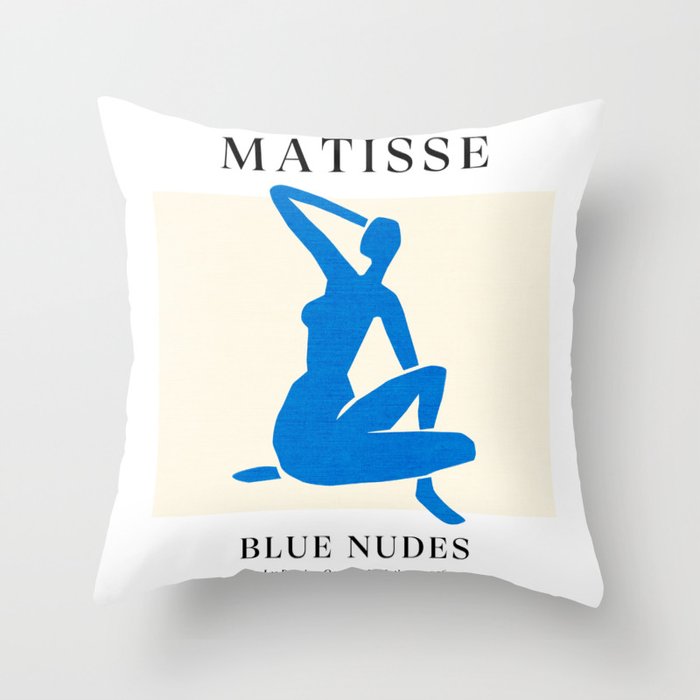 Nude III | Henri Matisse Blue Nude Series Throw Pillow Gallery Image 1