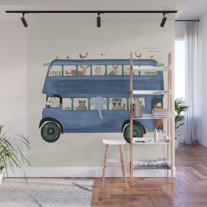 the big blue bus Wall Mural Gallery Image 1