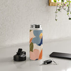 Soft Abstract Floral Garden II Water Bottle Gallery Image 4