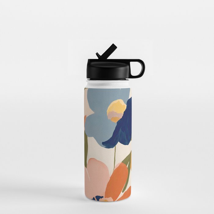 Soft Abstract Floral Garden II Water Bottle Gallery Image 1