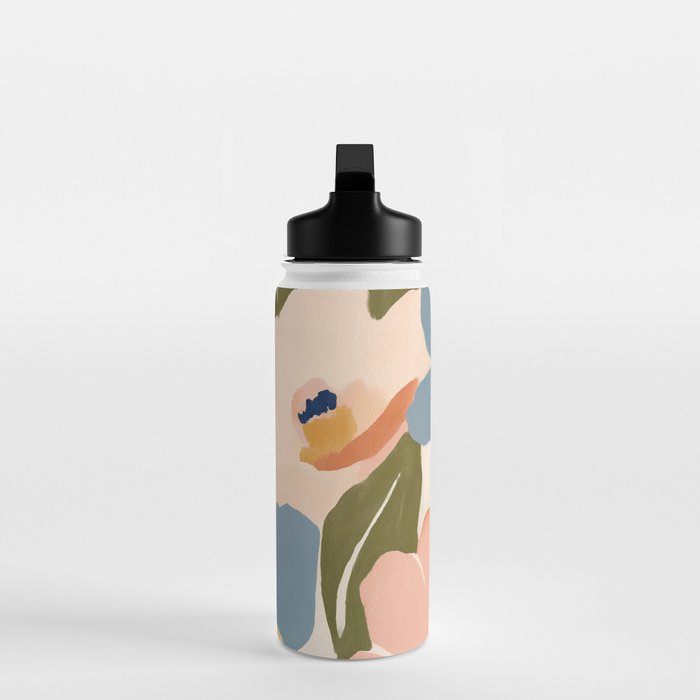 Soft Abstract Floral Garden II Water Bottle Gallery Image 3