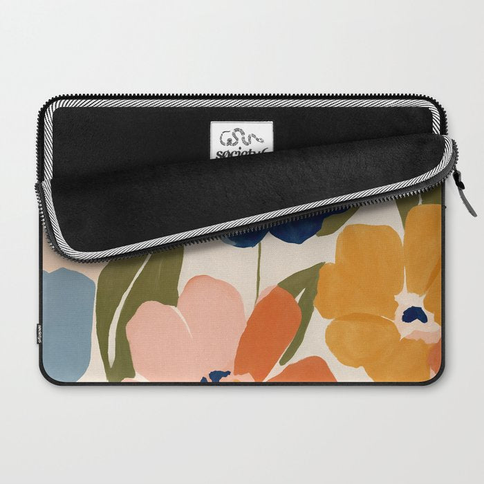 Soft Abstract Floral Garden II Laptop Sleeve Gallery Image 2