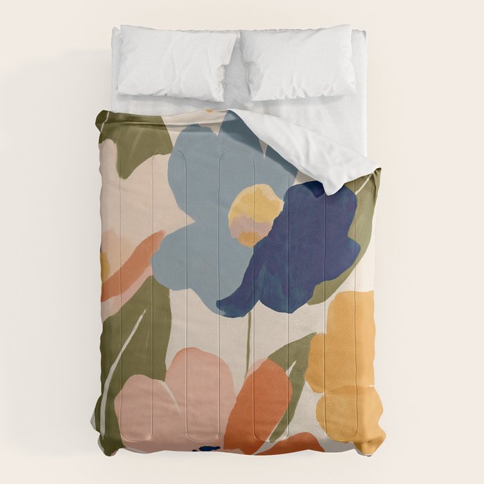Soft Abstract Floral Garden II Comforter Gallery Image 1
