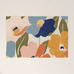 Soft Abstract Floral Garden II Welcome Mat Gallery Image 1