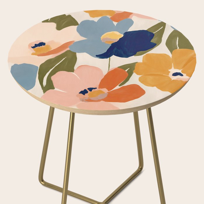 Soft Abstract Floral Garden II Side Table Gallery Image 2