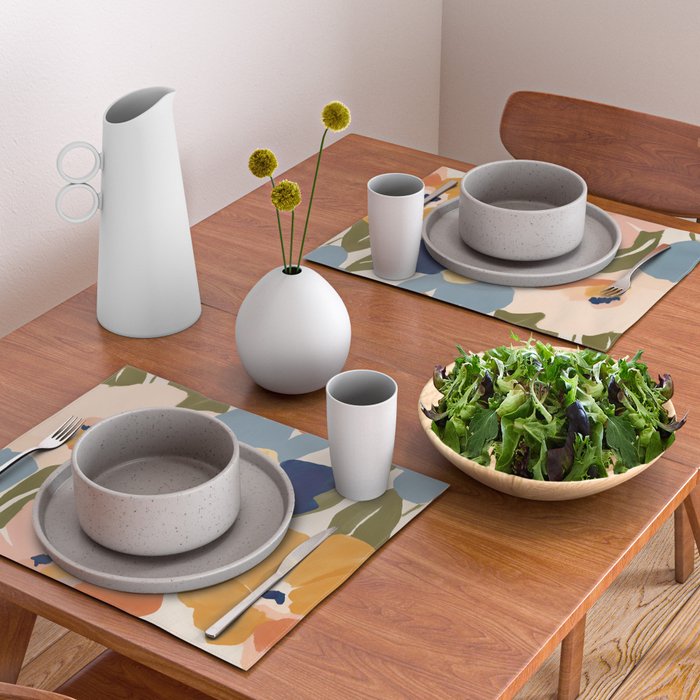 Soft Abstract Floral Garden II Placemat Gallery Image 2