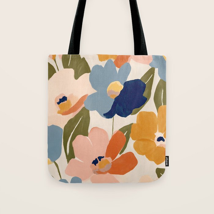 Soft Abstract Floral Garden II Tote Bag Gallery Image 1
