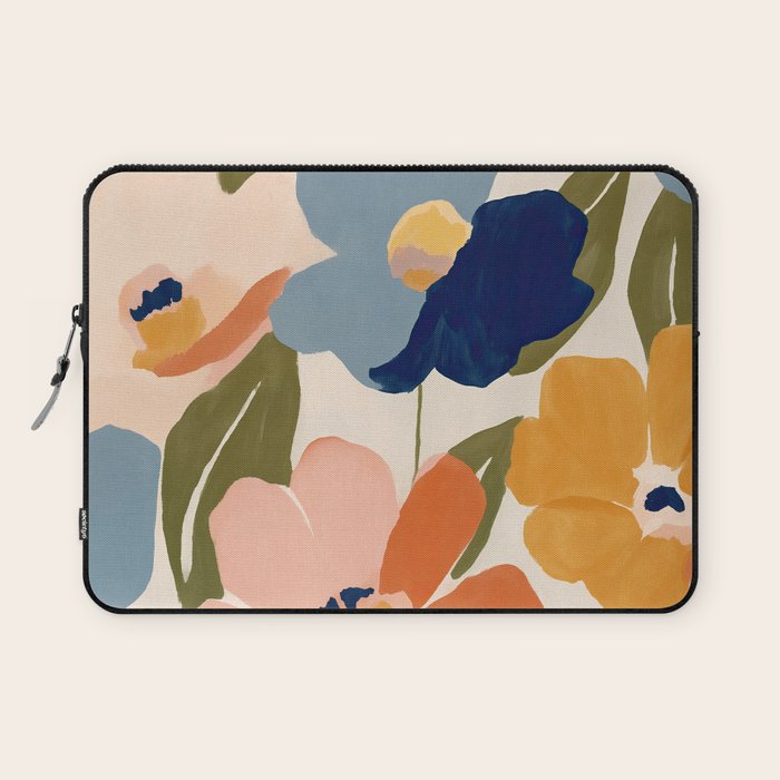 Soft Abstract Floral Garden II Laptop Sleeve Gallery Image 1