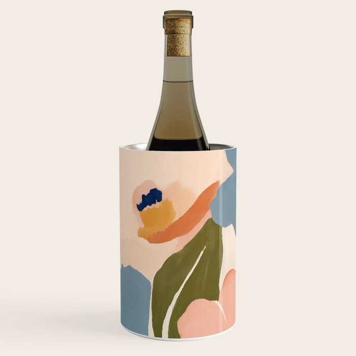 Soft Abstract Floral Garden II Wine Chiller Gallery Image 2