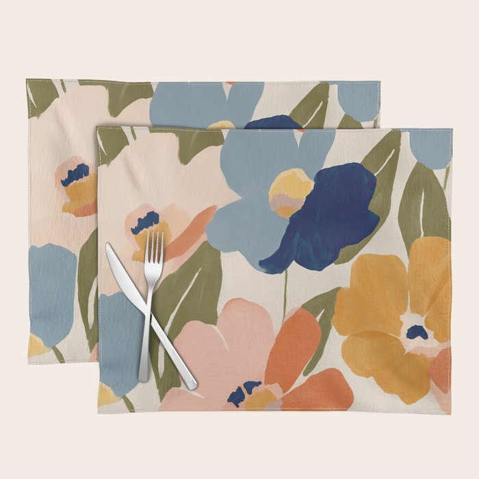 Soft Abstract Floral Garden II Placemat Gallery Image 1