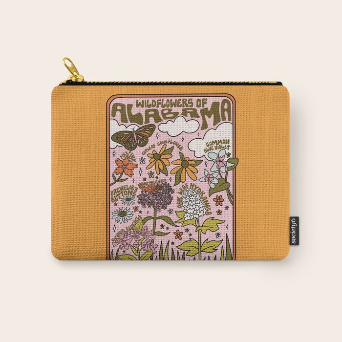 Alabama Wildflowers Carry All Pouch Gallery Image 1