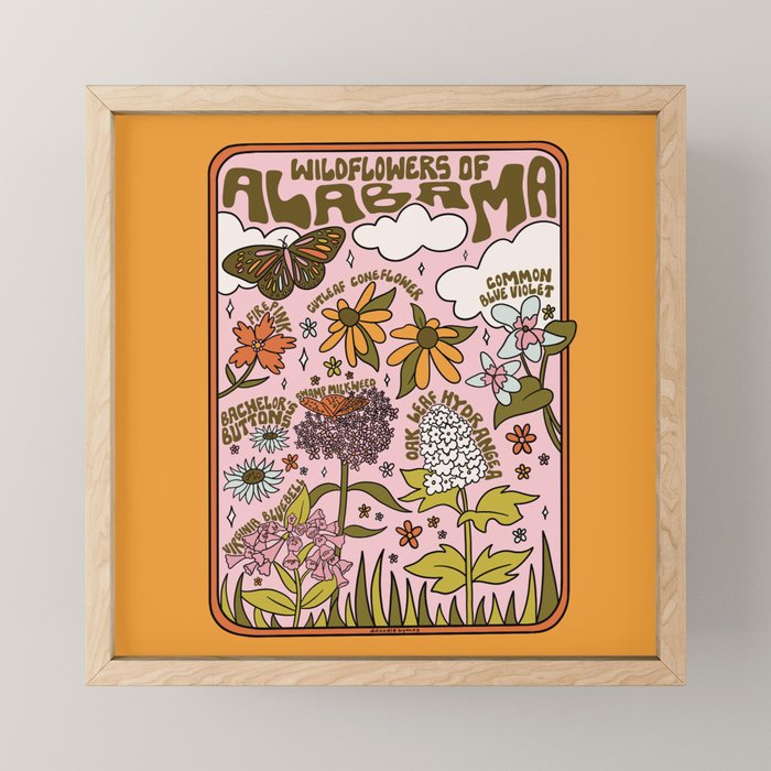 Alabama Wildflowers Mini Art Print Gallery Image 1