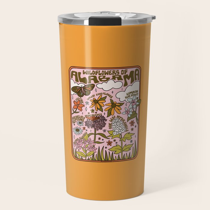 Alabama Wildflowers Travel Mug Gallery Image 1