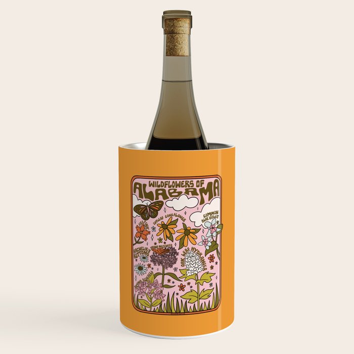 Alabama Wildflowers Wine Chiller Gallery Image 1