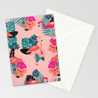 Tropical Flamingos - Pink Palette Stationery Card Gallery Image 2