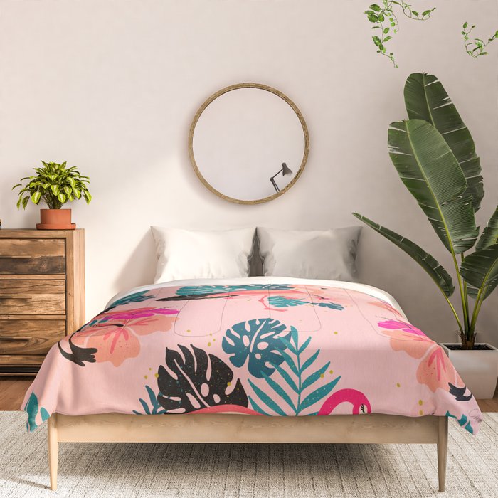 Tropical Flamingos - Pink Palette Comforter Gallery Image 3