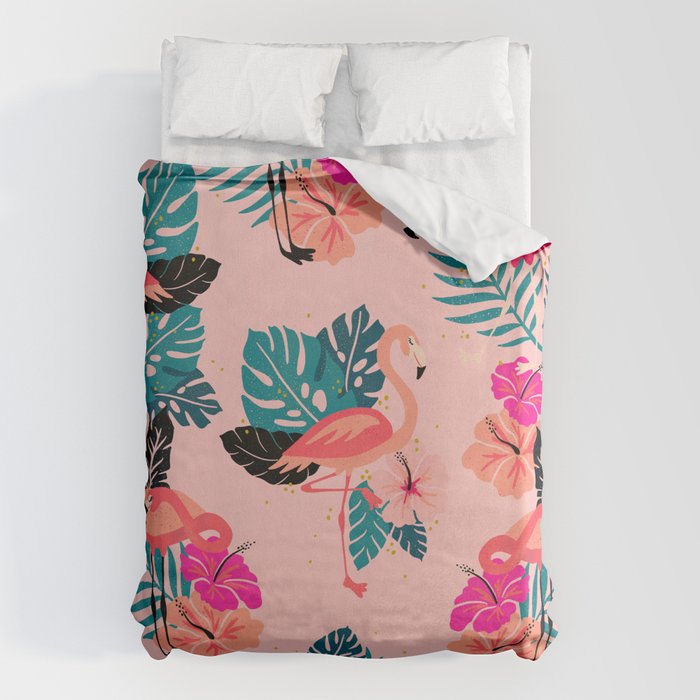 Tropical Flamingos - Pink Palette Duvet Cover Gallery Image 6