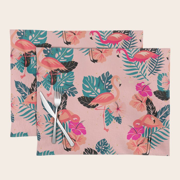 Tropical Flamingos - Pink Palette Placemat Gallery Image 1