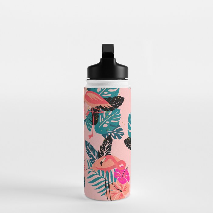 Tropical Flamingos - Pink Palette Water Bottle Gallery Image 3