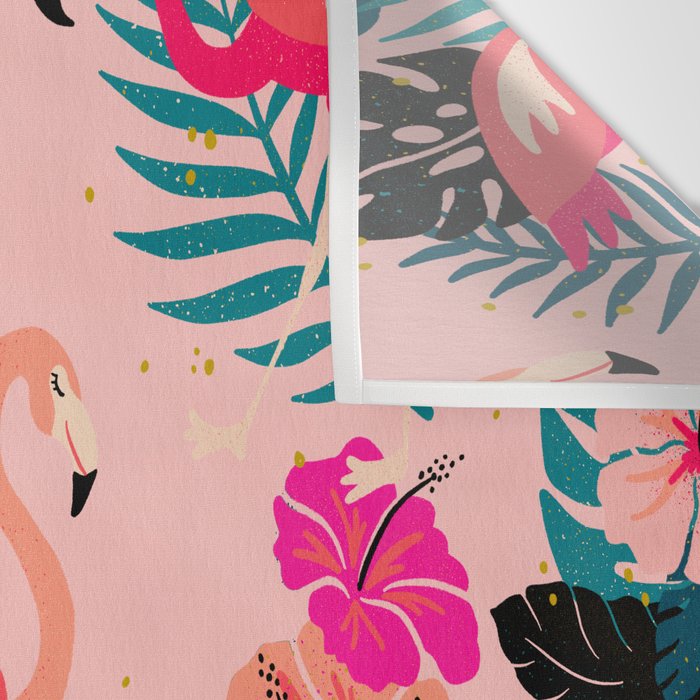 Tropical Flamingos - Pink Palette Wall Tapestry Gallery Image 3