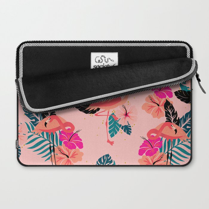 Tropical Flamingos - Pink Palette Laptop Sleeve Gallery Image 2