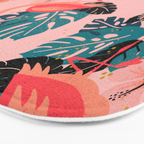 Tropical Flamingos - Pink Palette Bath Mat Gallery Image 3