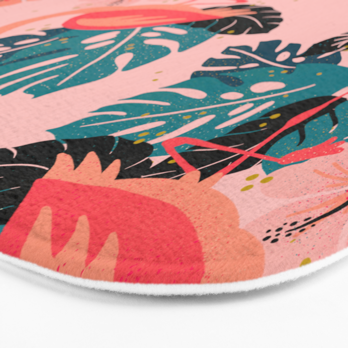 Tropical Flamingos - Pink Palette Bath Mat Gallery Image 3