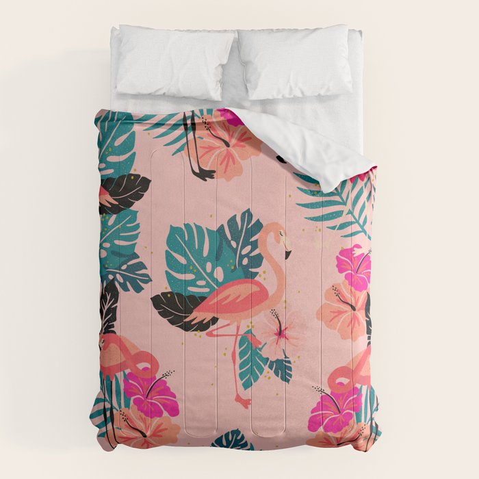 Tropical Flamingos - Pink Palette Comforter Gallery Image 6