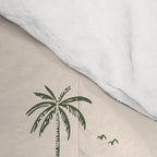 Vintage palm tree beach house pattern Comforter Gallery Image 4